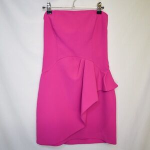 Hot Pink Karlie Strapless Dress